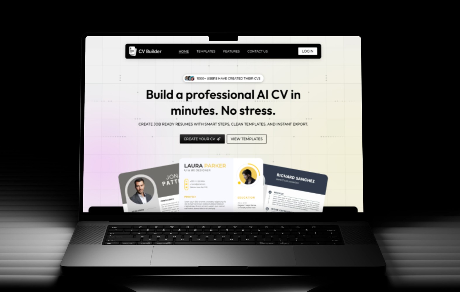 AI CV Builder Website Design Image 4