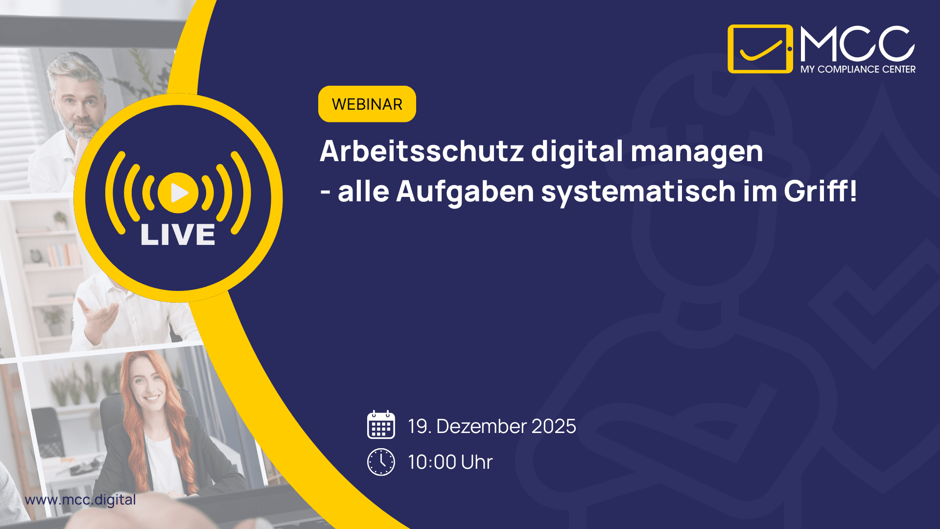 Live-Webinar: Arbeitsschutz digital managen für Unternehmen