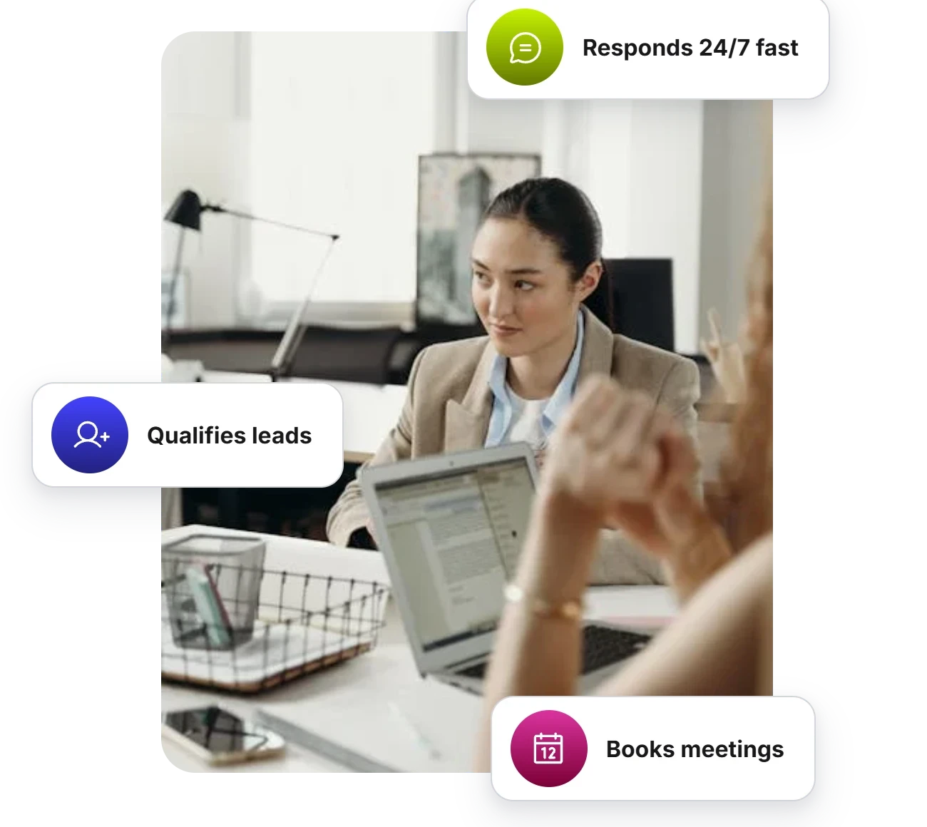 AI-powered consultants assistant presenting services