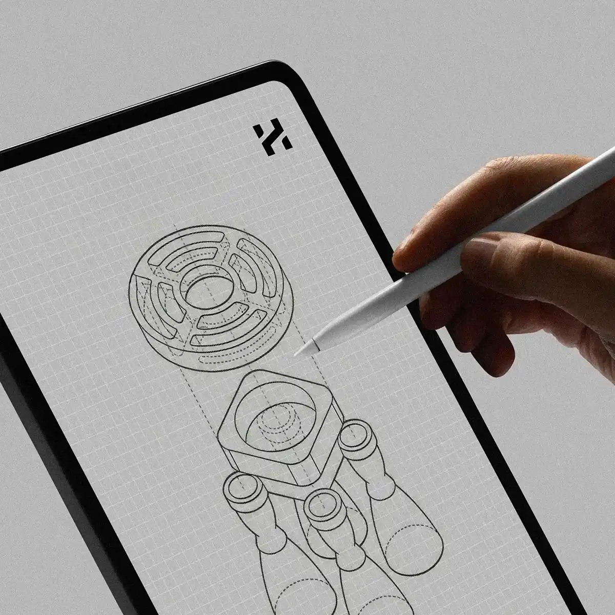 designing schematic on tablet