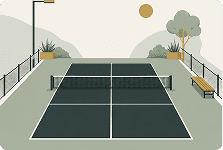 Pickleball court illustration