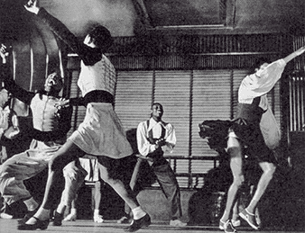 Espectáculo de Lindy Hop por los mejores bailarines del mundo de la época
