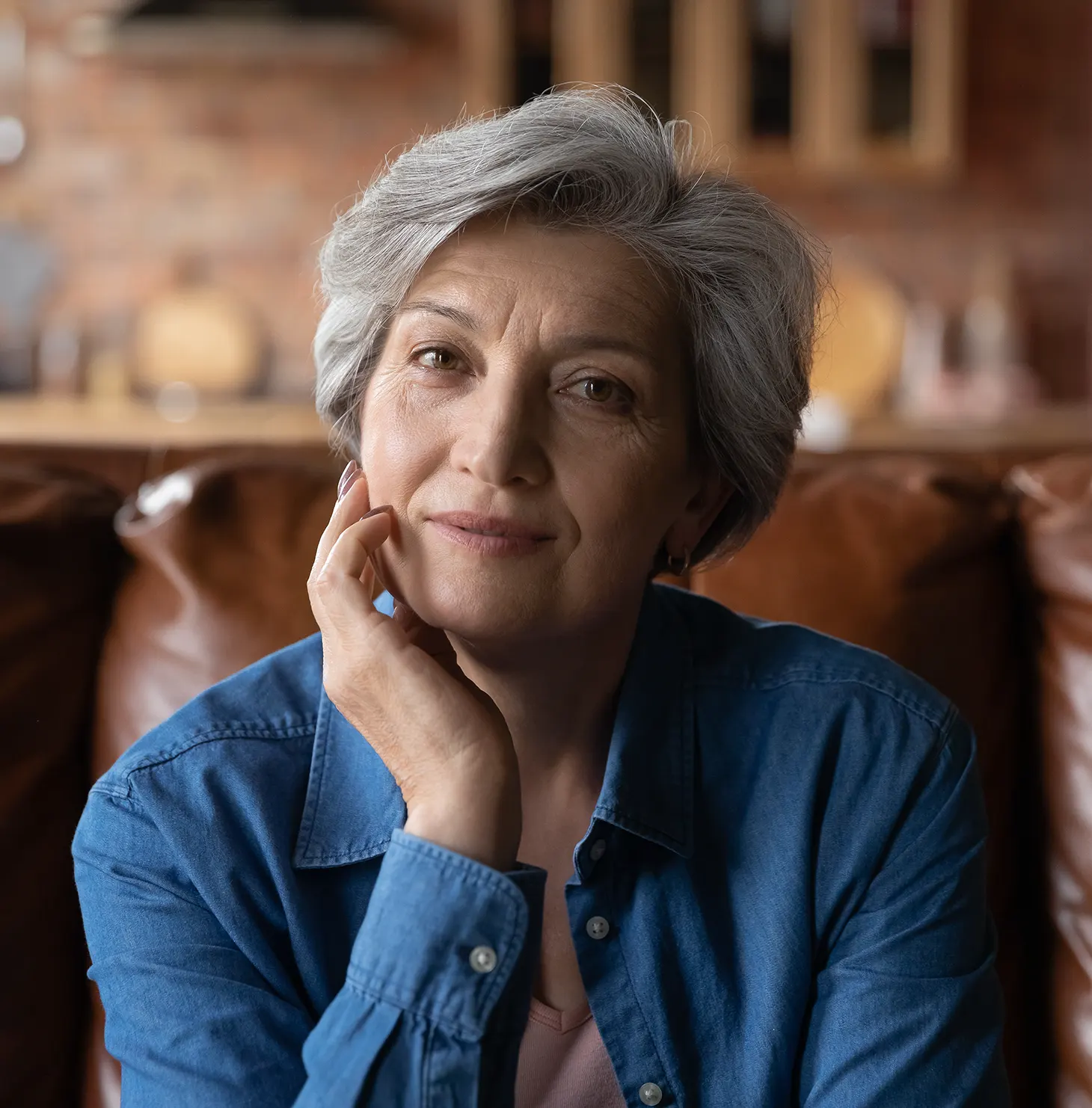 Portrett av en middelaldrende kvinne