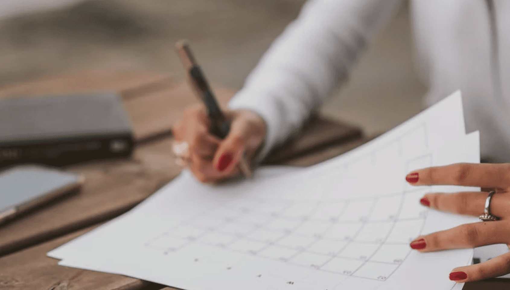 Woman making a plan.