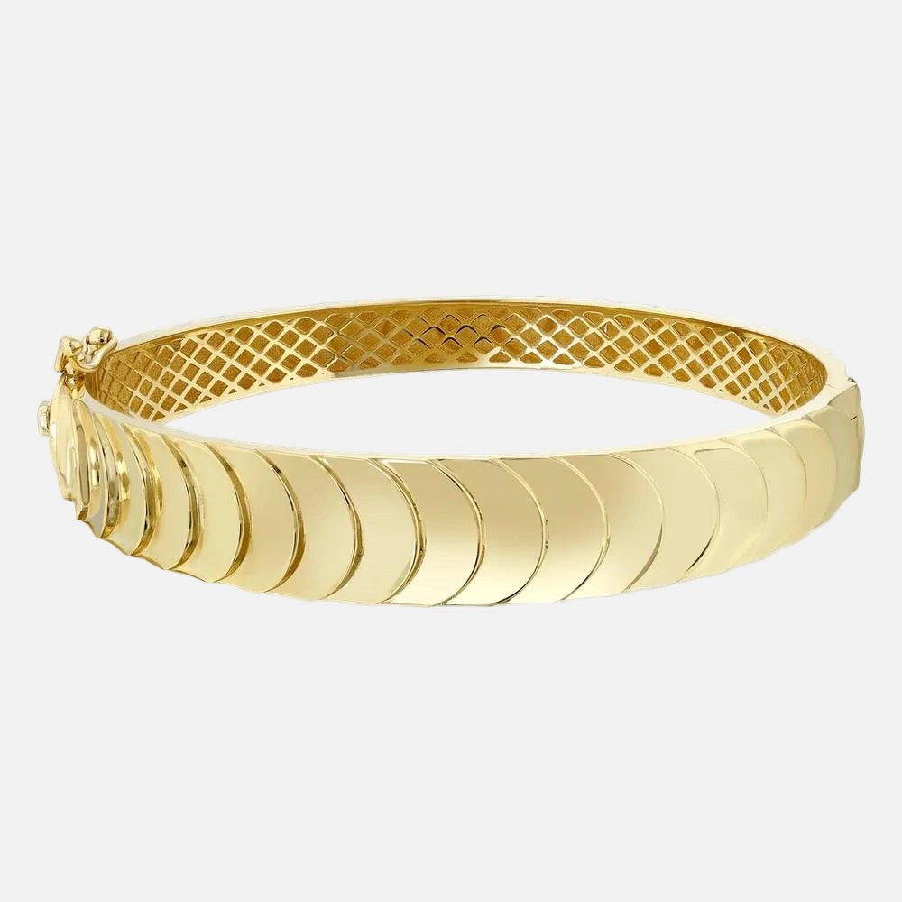 Assos Pırlanta 14 Ayar Altın Tasarım Kelepçe Bilezik 9.69 Gram