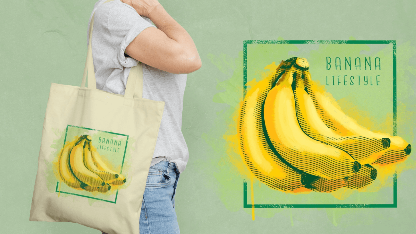 banana tote bag