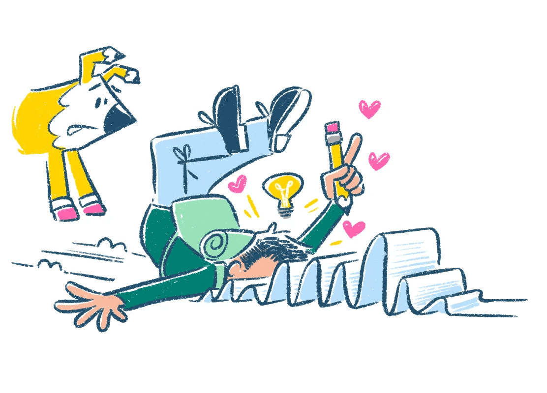 A runner preparing for the start