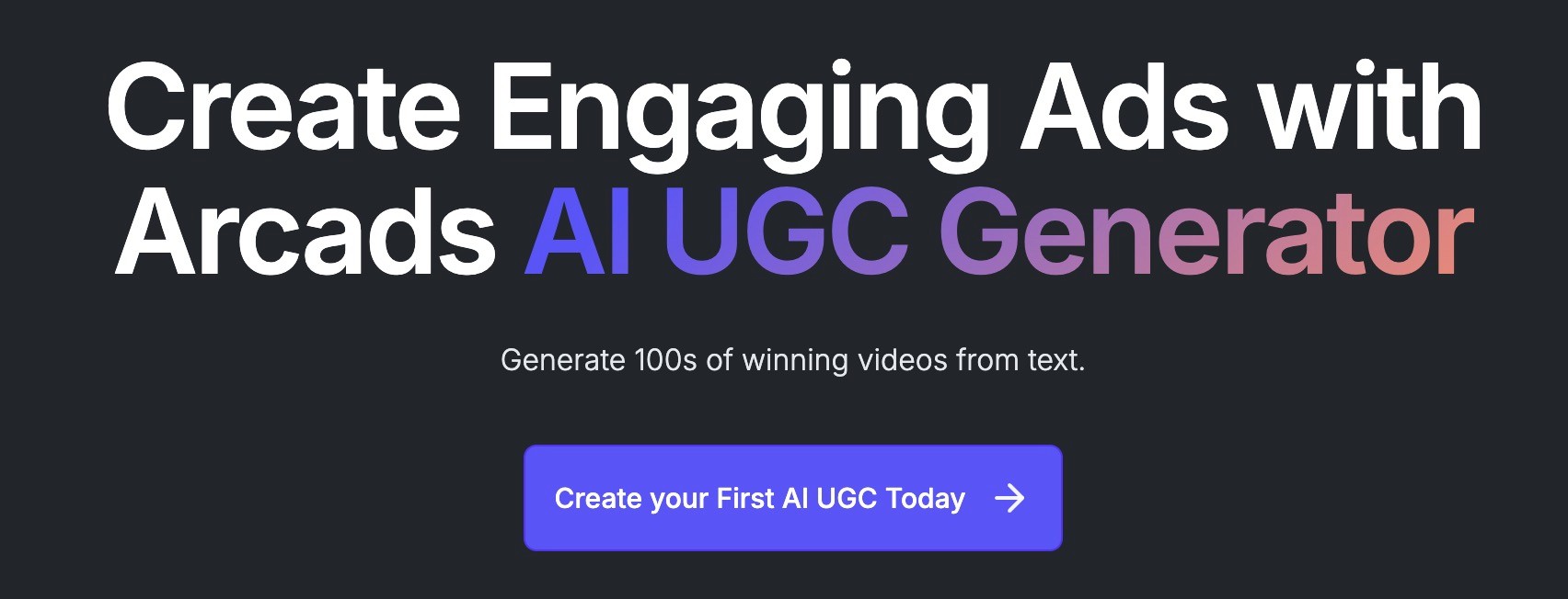 arcads AI UGC genertor