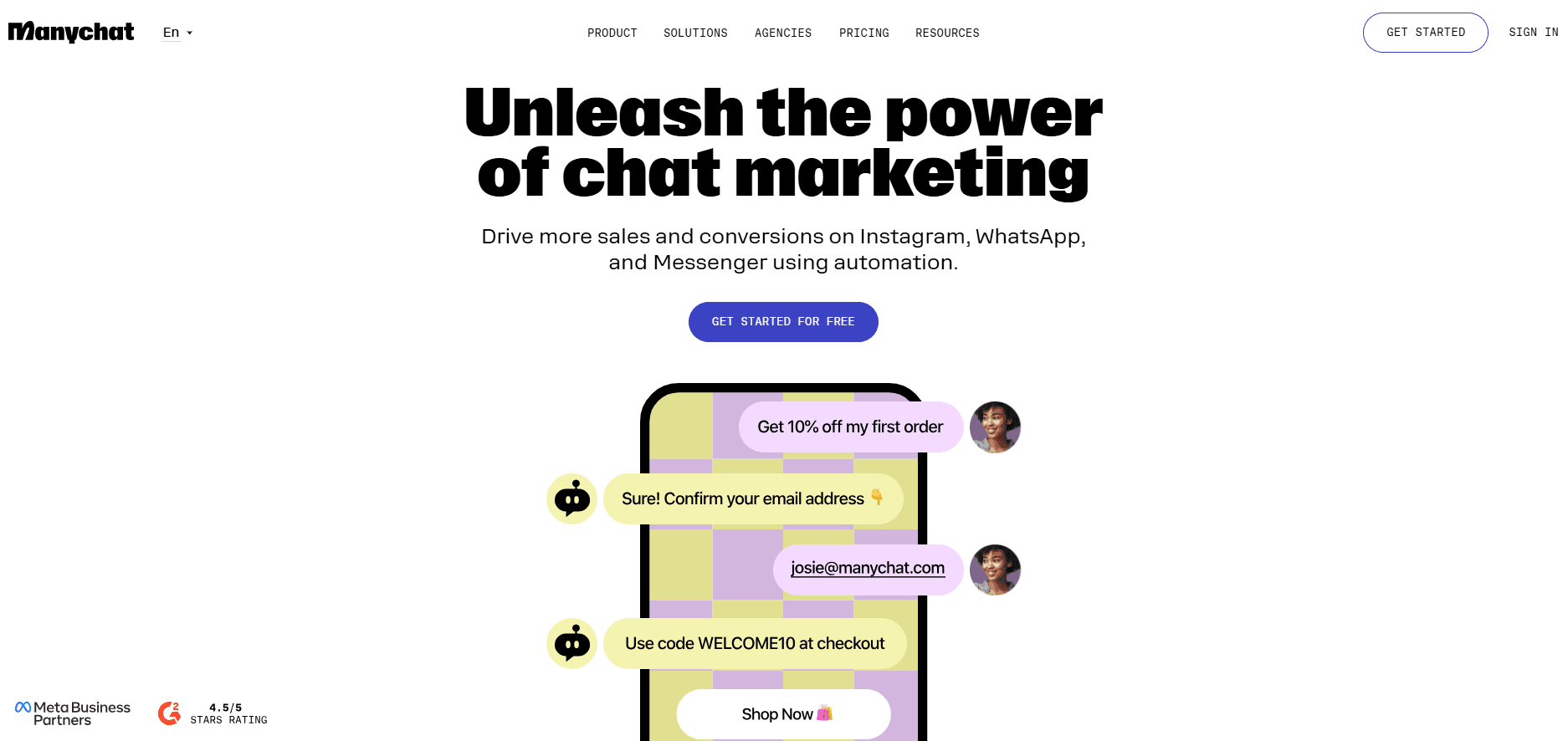 ManyChat - Best eCommerce Chatbots