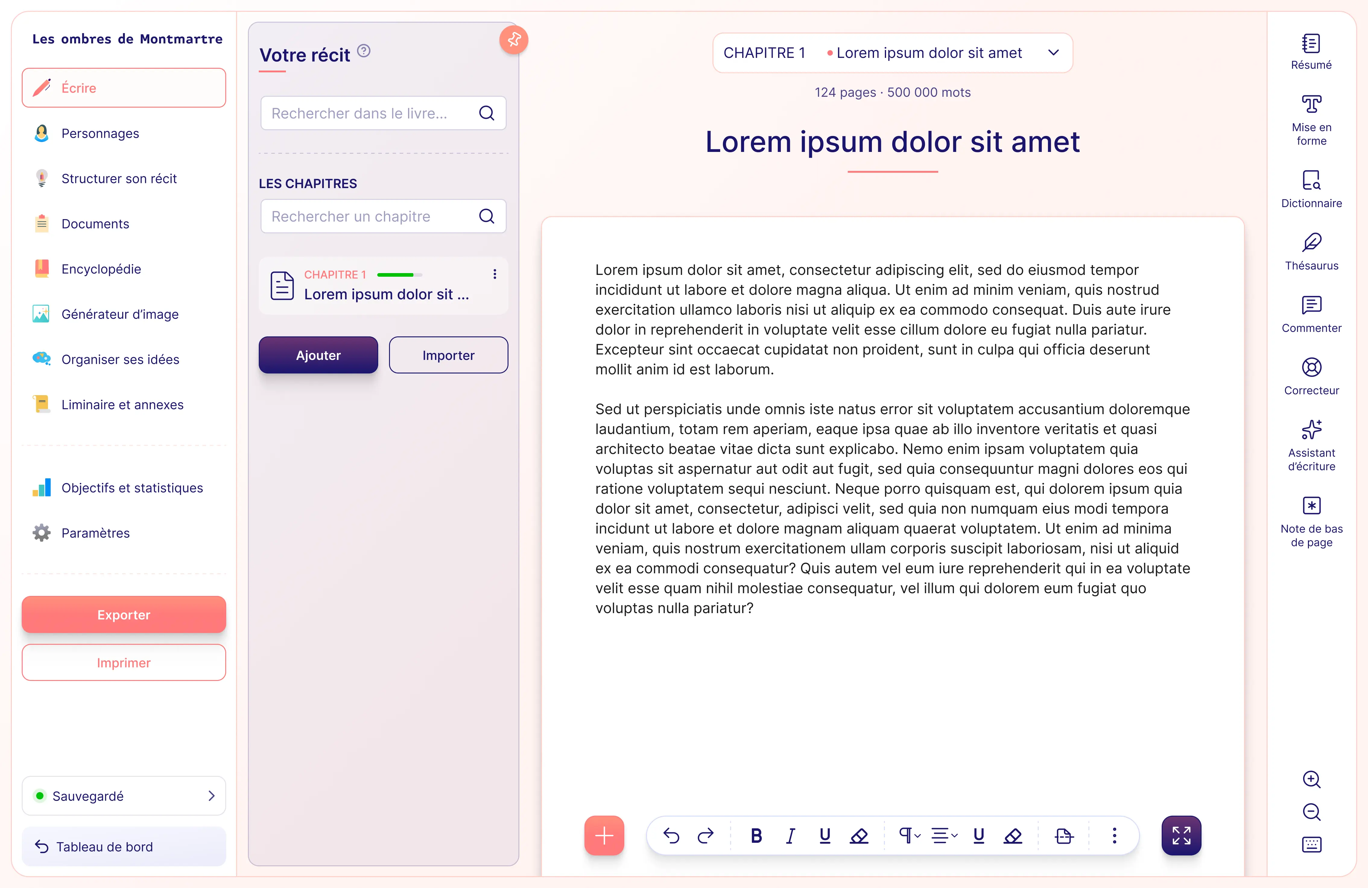 Refonte espace écriture - WriteControl