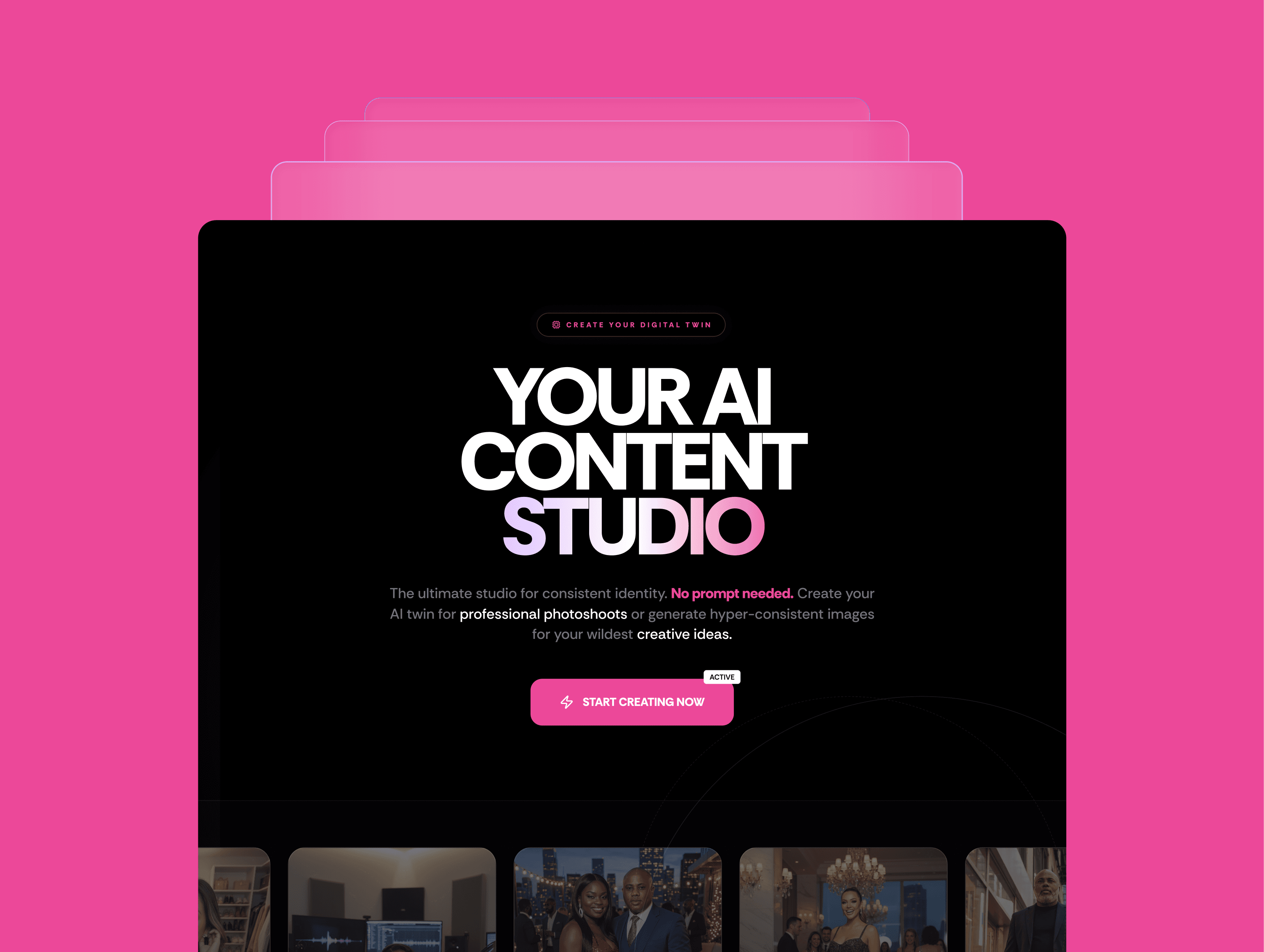 Mockup of YourAIContent 