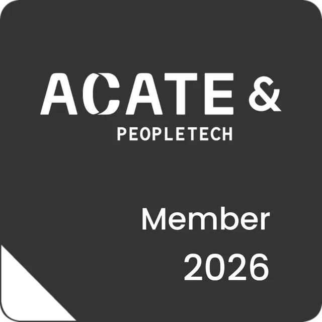 Selo de associado ACATE & PeopleTech 2026