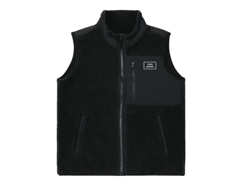 Lightweight fleece vest for winter corporate swag