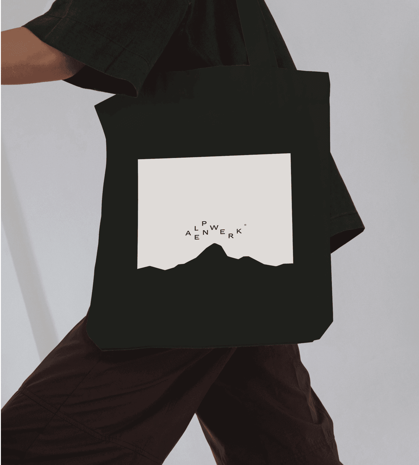 mockup tüte mit logo von alpen werk