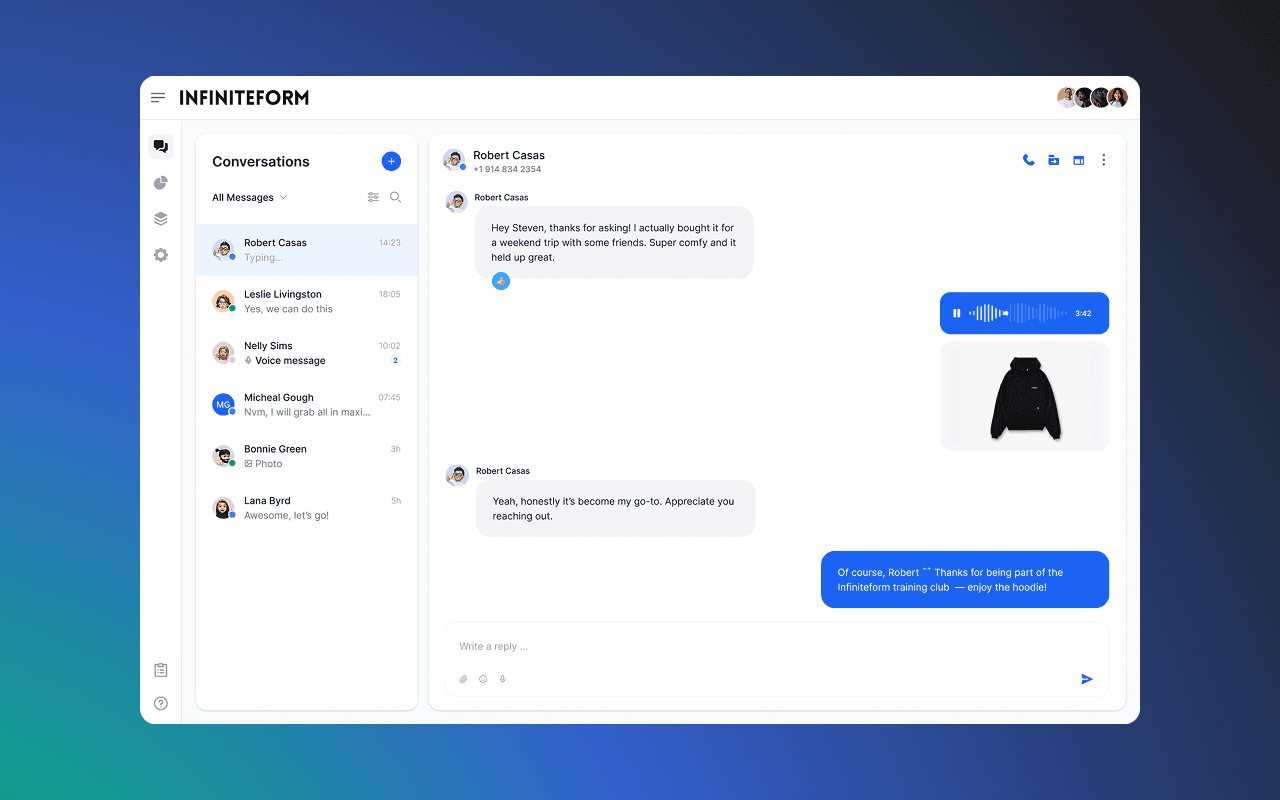 Dashboard capture of Arnio