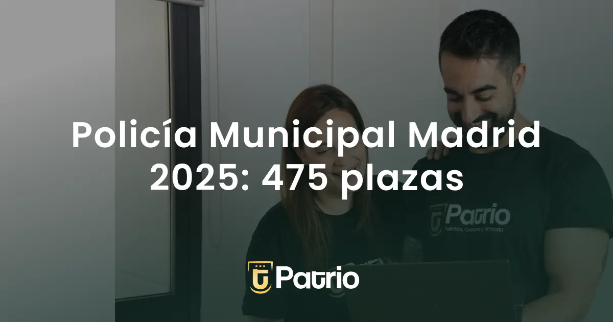 plazas policia municipal madrid 2025