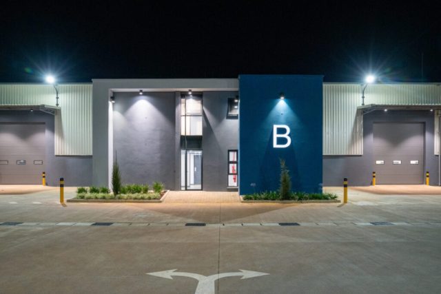 ALP Warehouse lighting at night