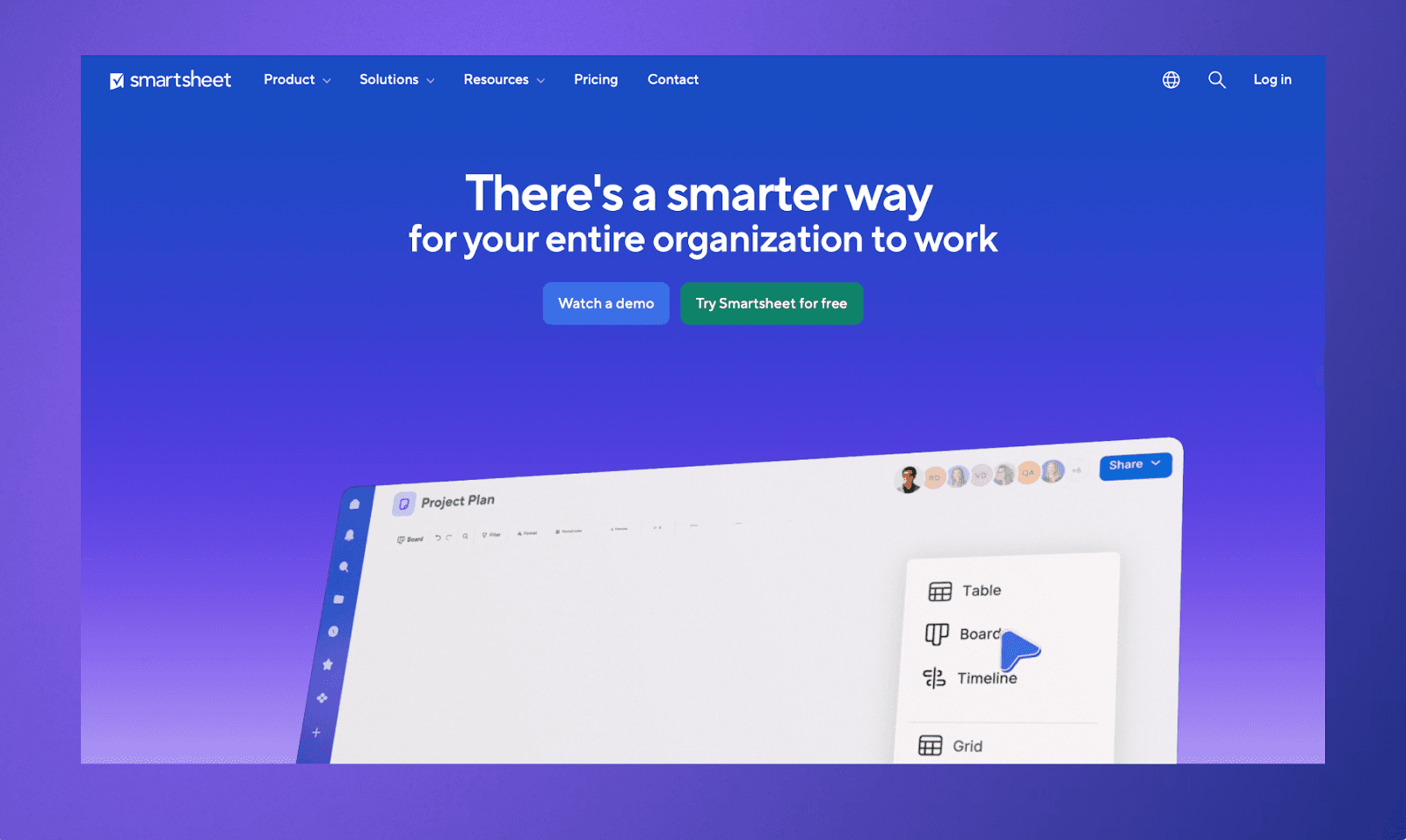 Smart Sheet Homepage