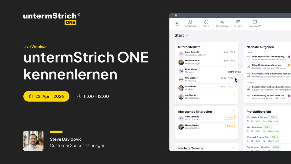 Webinar: untermStrich ONE kennenlernen am 22.04.2026