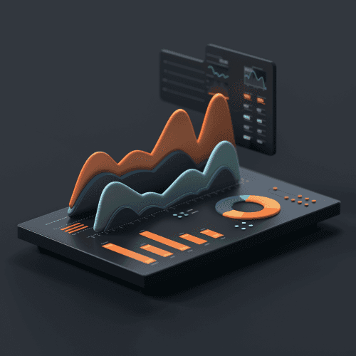 Eine 3d Visualisierung eines Liniendiagramms