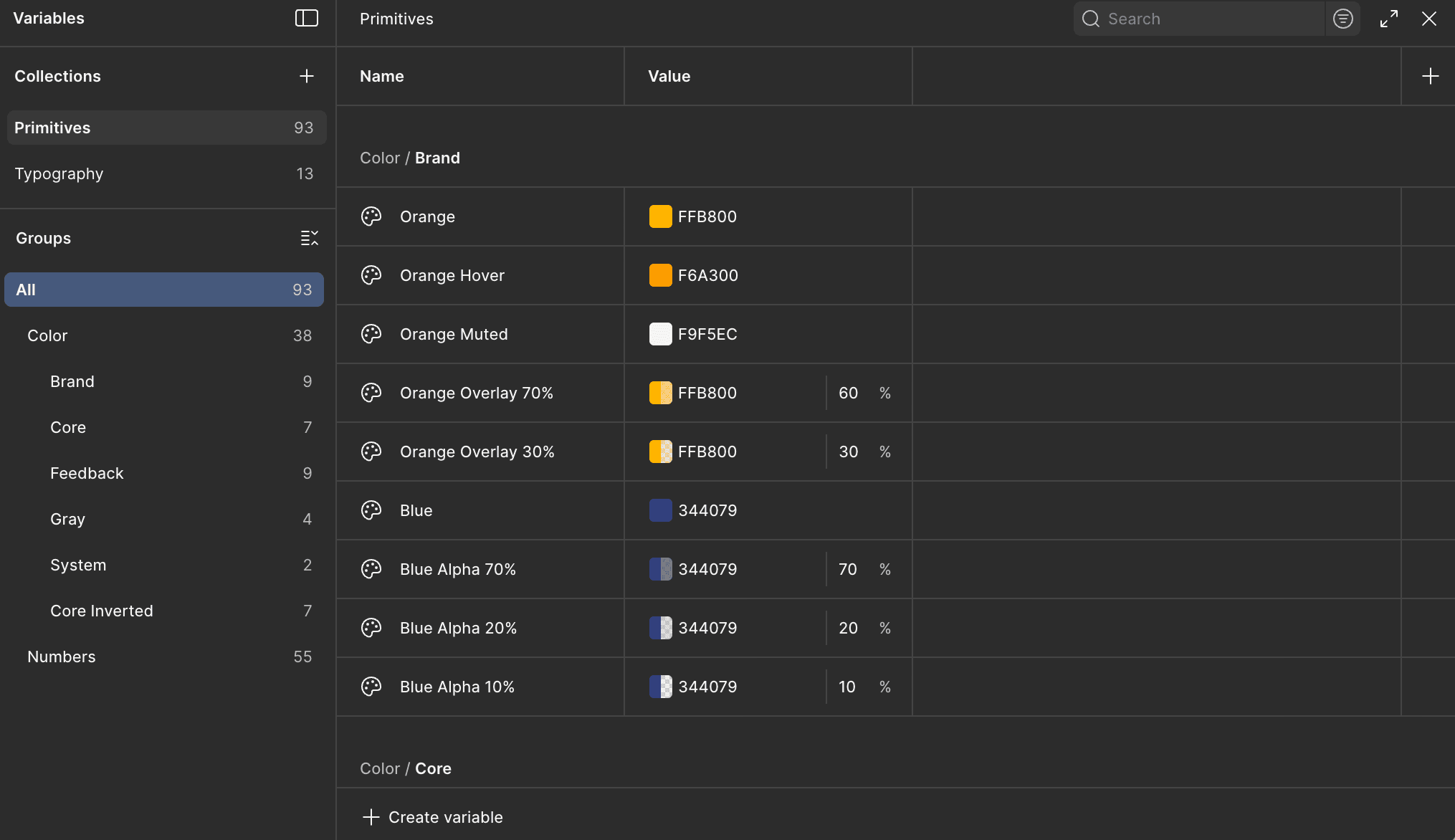 Semantic token architecture supporting multi-theme contexts.