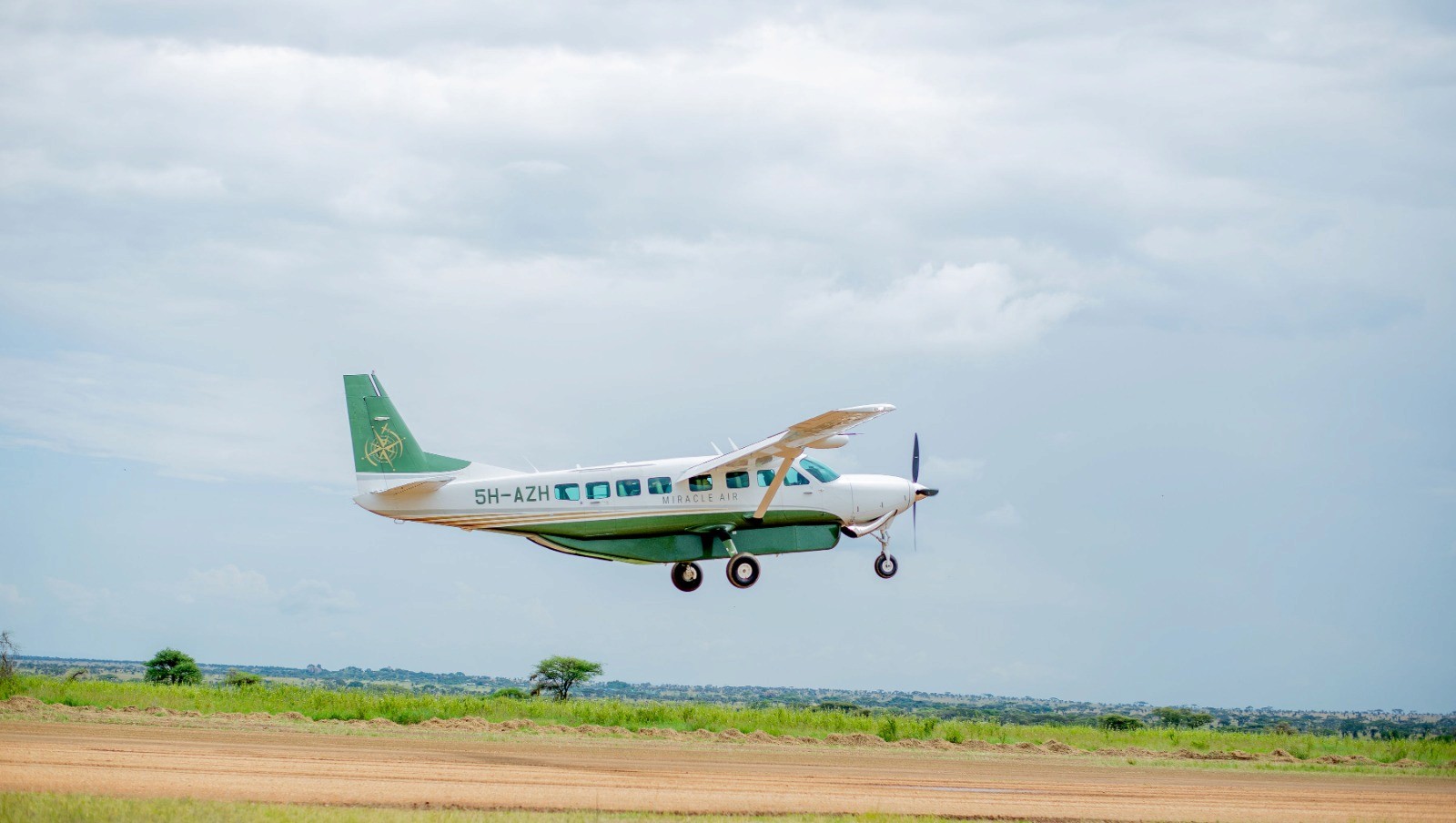 Miracle air flying from Serengeti to Zanzibar