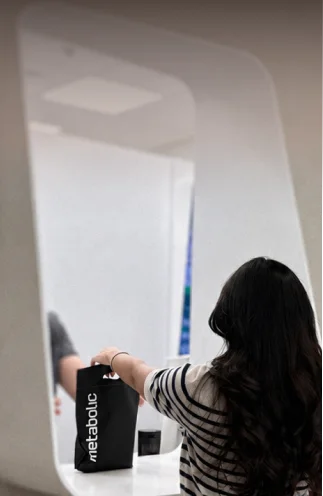Patient collecting medication at the pharmacy