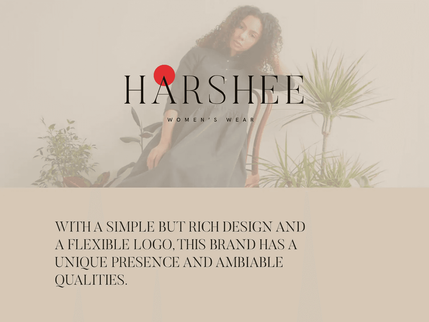 Harshee brand identity design with modern layout, typography, and editorial fashion styling