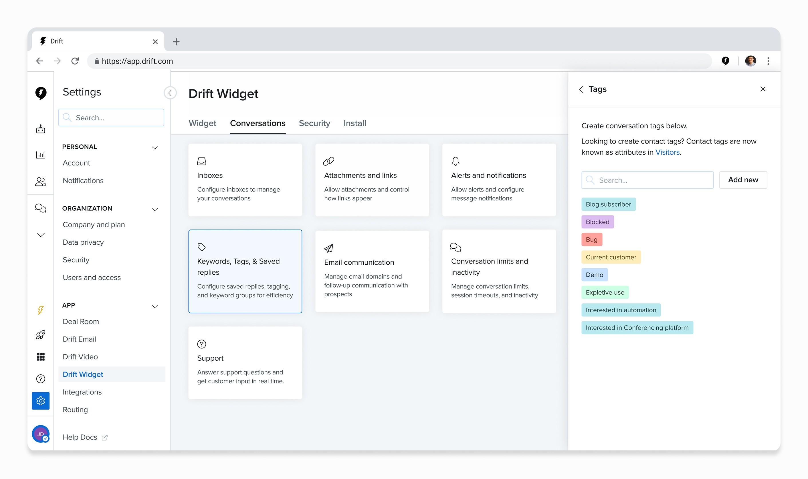 Universal Settings Home