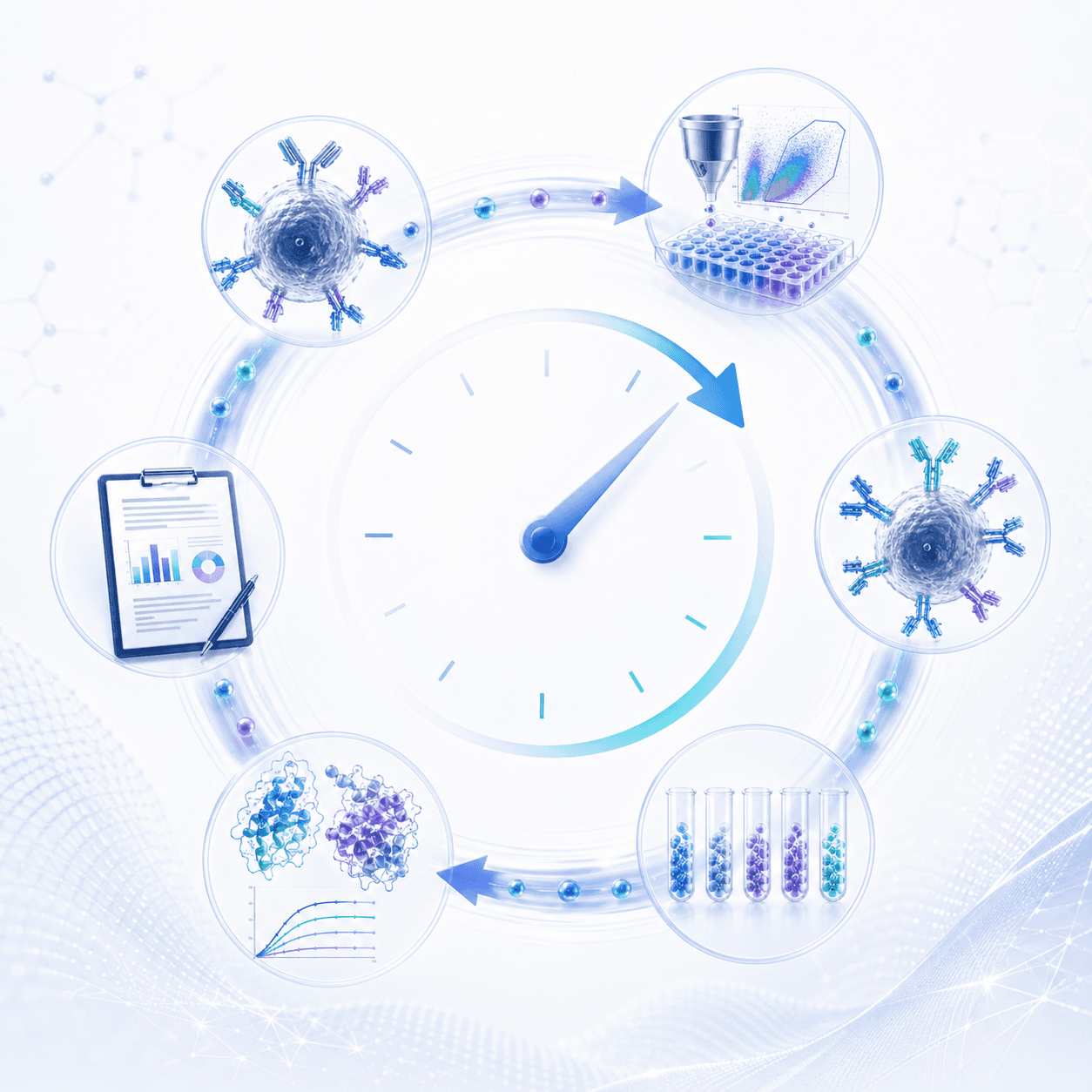 Synthetic antibody library control visual