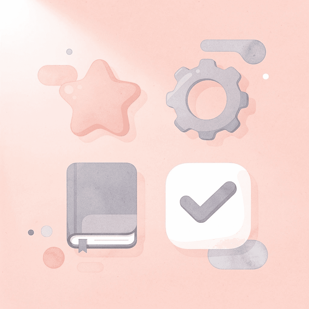 Four icons representing reading, writing, listening, and speaking skills