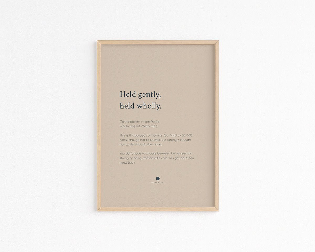 Held Gently Held Wholly • Premium Art Print • Ready to Frame - Haven & Hold