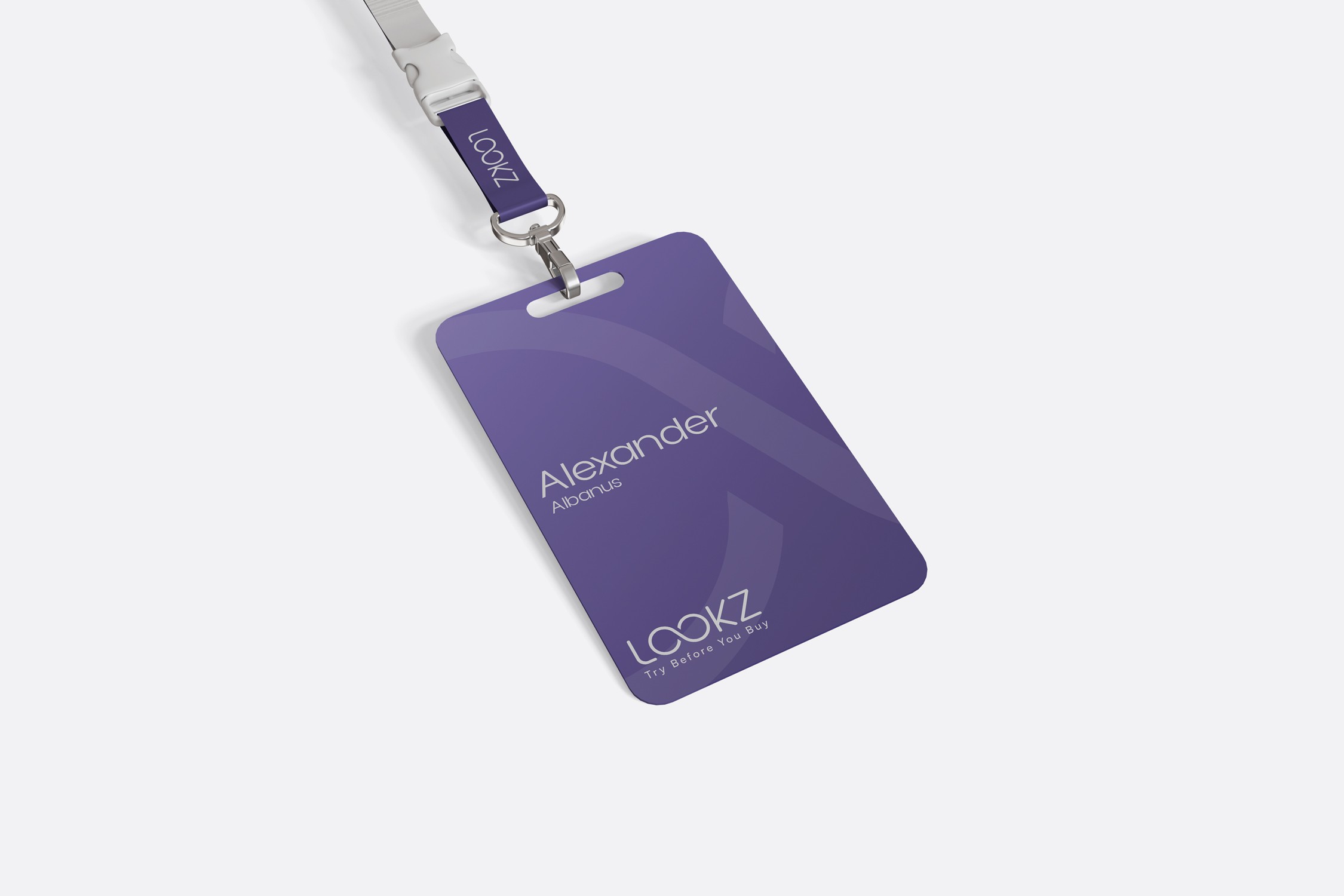 Lookz.app ID card mockup for events