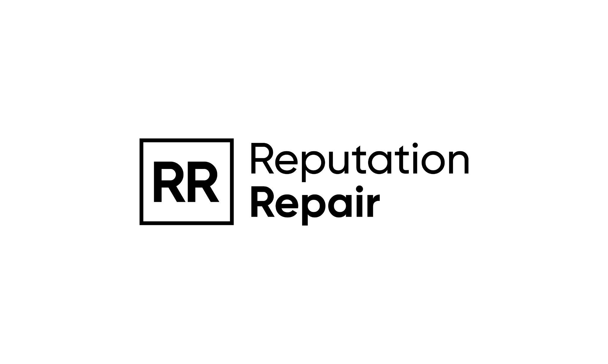 Reputation Repair logo displayed in black on a white background.