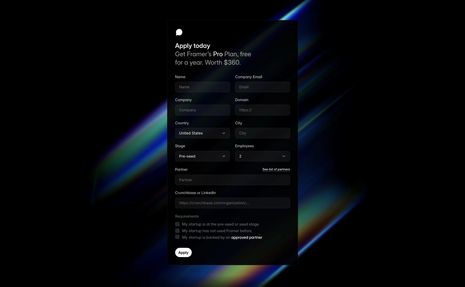 Framer 스타트업 파트너 신청방법에 대해 소개합니다.
