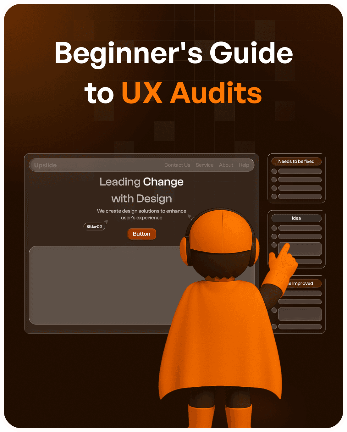 Upslide Mascot doing Audit