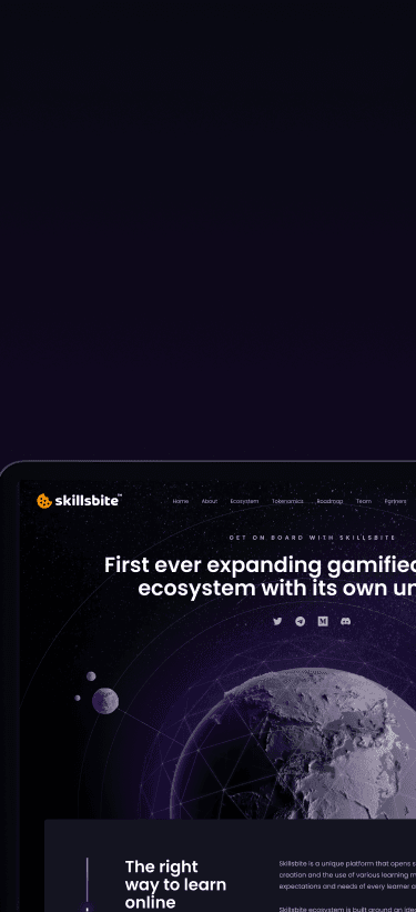 SKILLSBITE platform displaying user-friendly access to blockchain-based learning resources