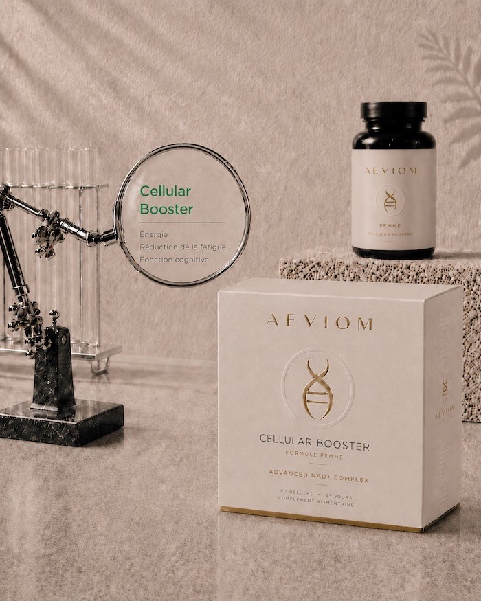 Cellular Booster 40+ Femme Aeviom — formule premium pour le  métabolisme énergétique, la réduction de la fatigue et les  fonctions psychologiques après 40 ans. Made in France.