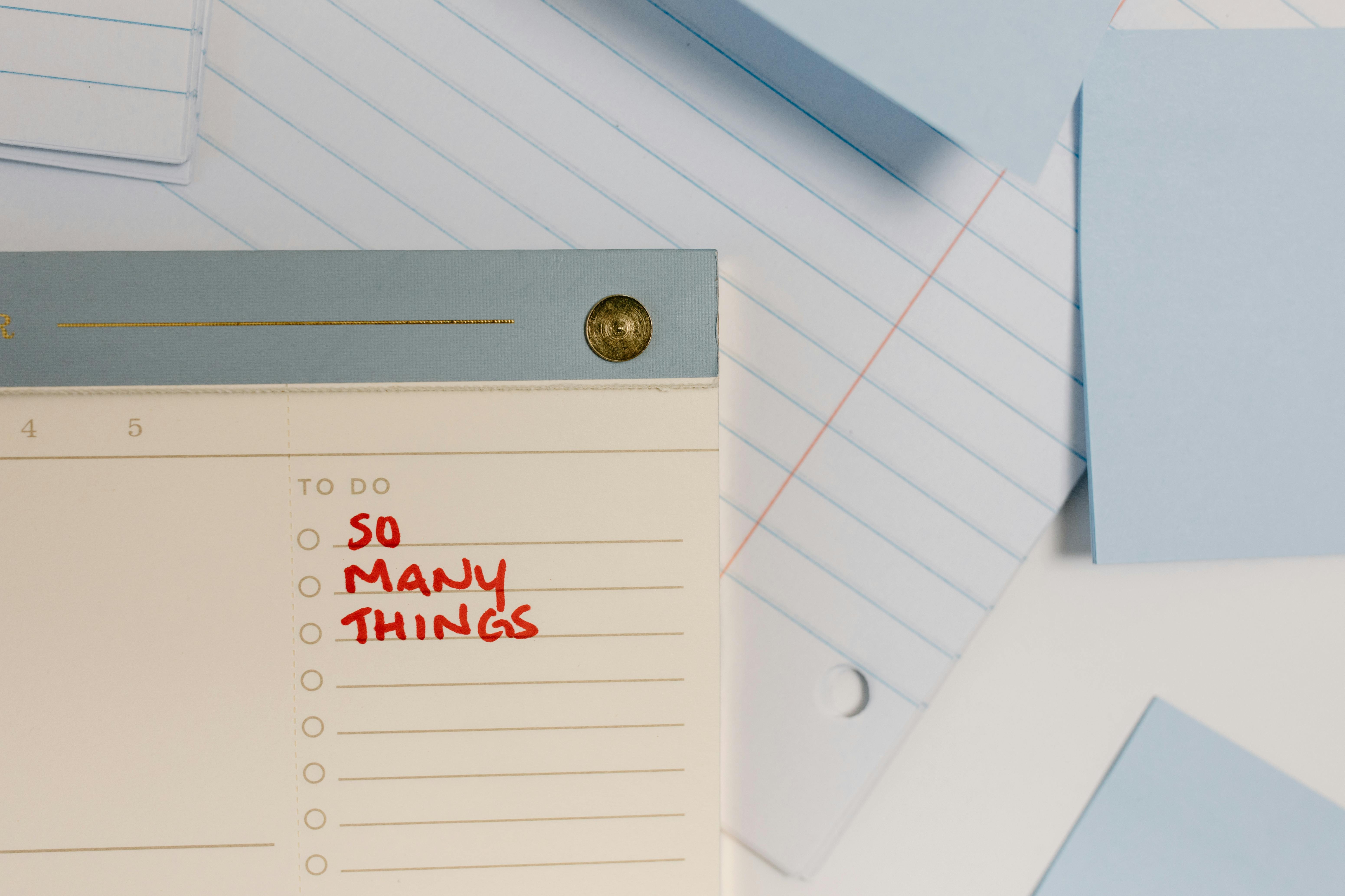 Checklist saying "so many things"