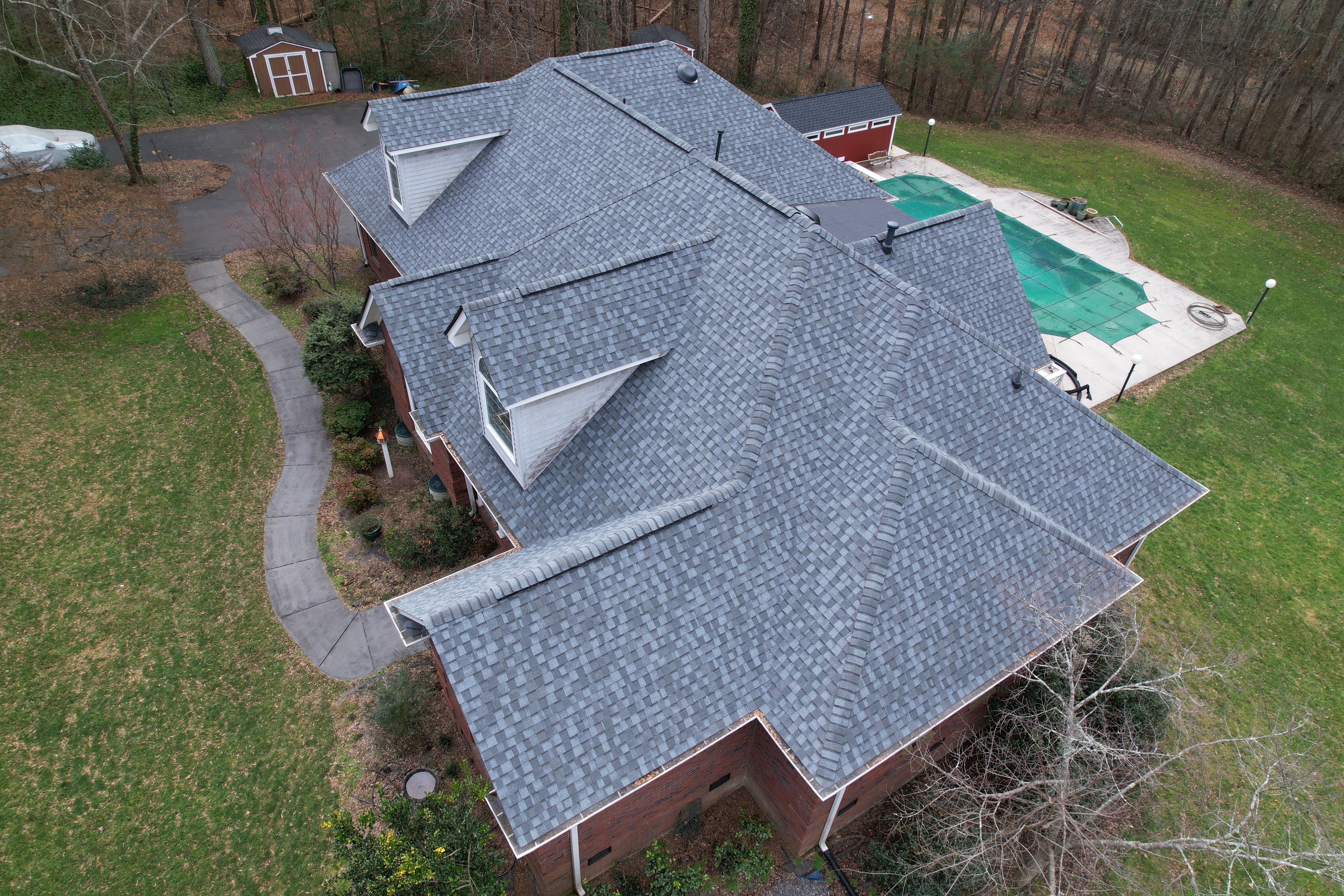 Roofing photo from top