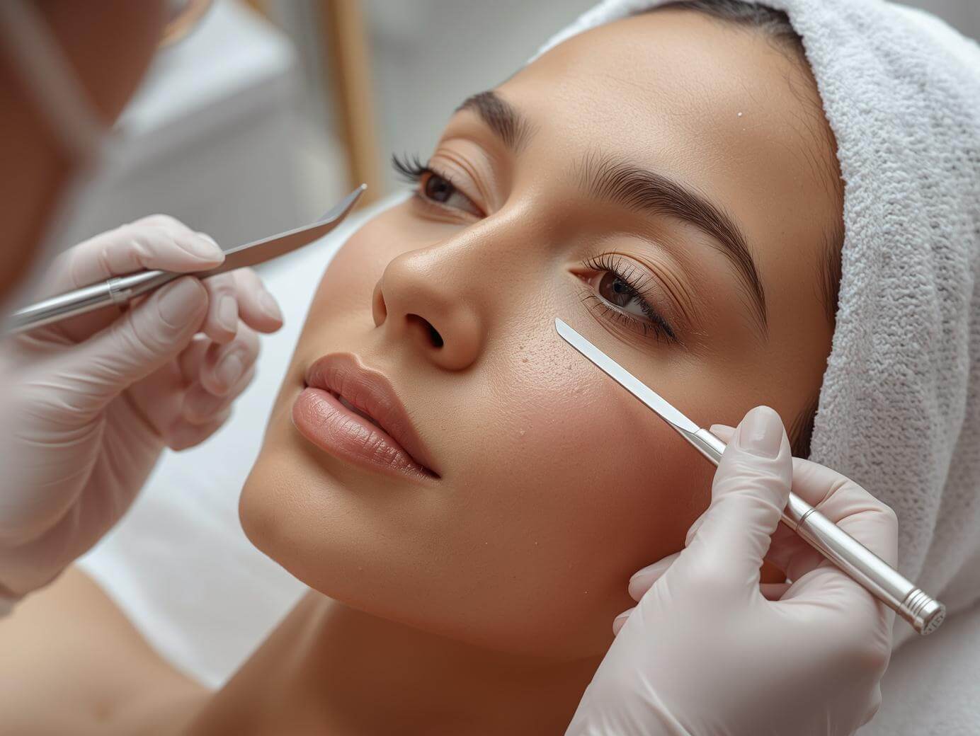 Dermaplaning treatment at Lumetra Spa