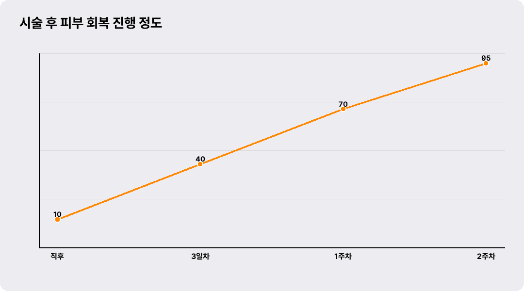 시술 후 피부 회복 진행 정도
