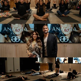 ana zouari & david giaimo posant durant une formation sur la méthode lympho sculpt