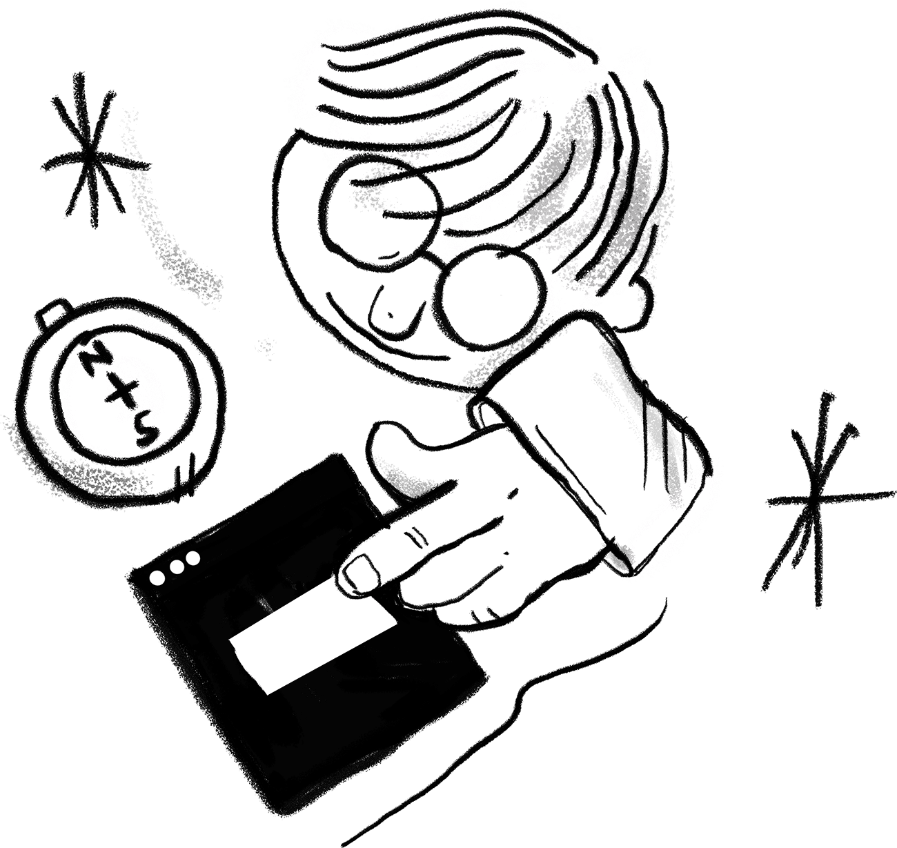 A person interacting with a browser window