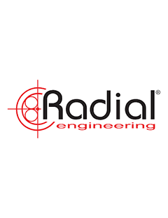 Radial Engineering Logo - Red, Black and White