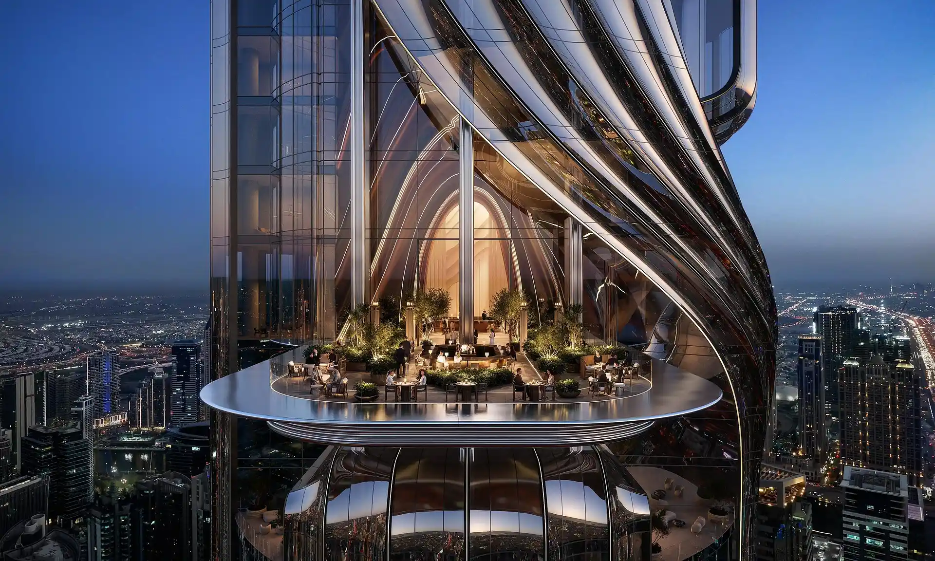 City buildings seen through a sunlit window.