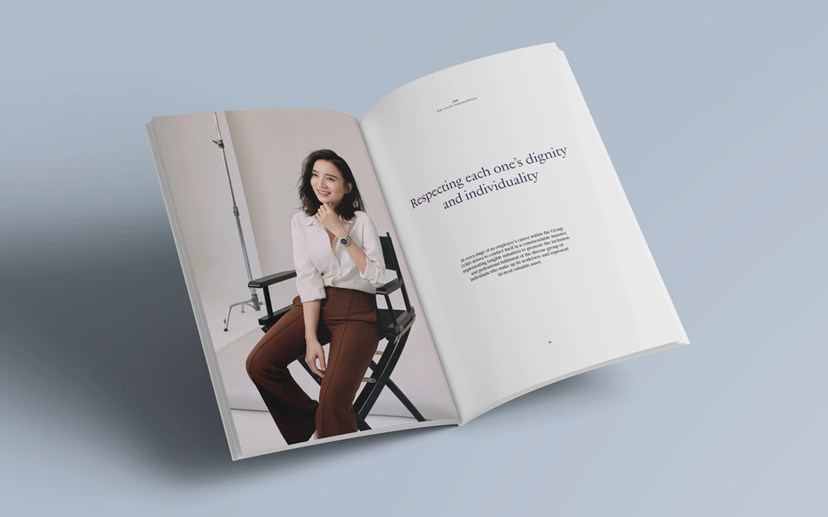 Double page du rapport l'engagement sur la partie sociale