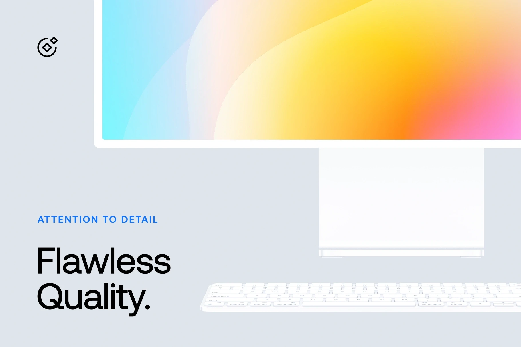 High-resolution clay Apple Pro Display XDR mockup highlighting smooth gradients and clean design.