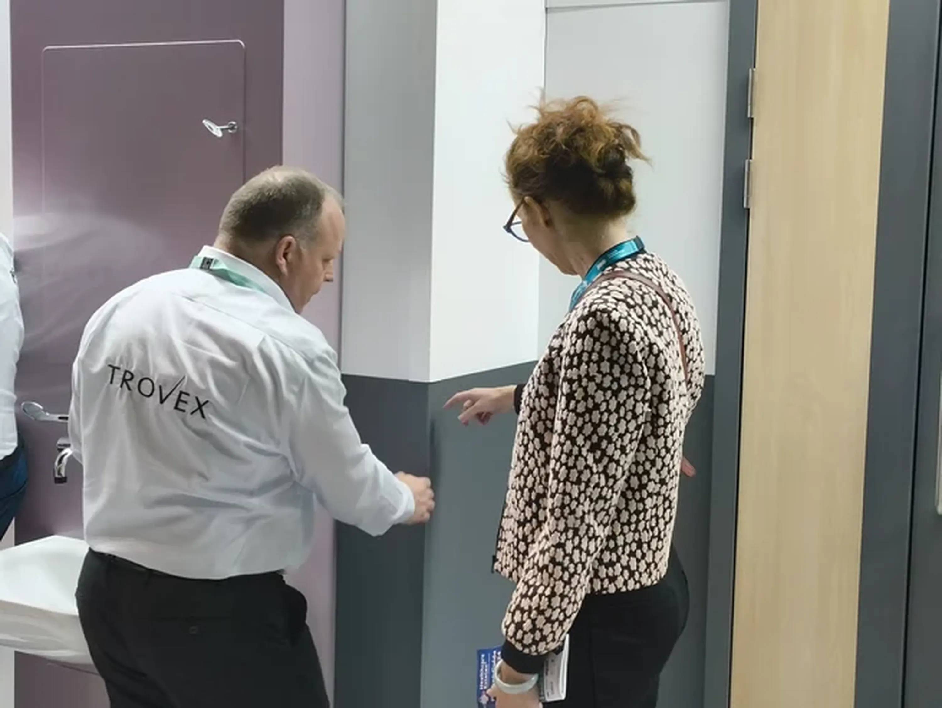 Steve Davis supporting a customer with Trovex PVC wall cladding