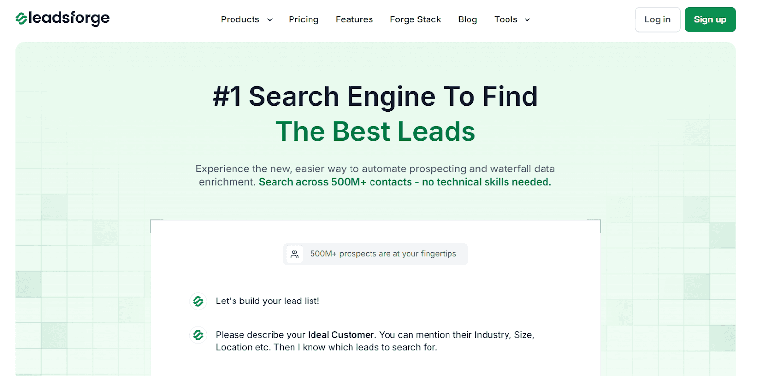 Leadsforge homepage